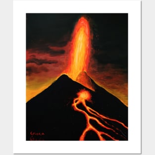 Cumbre Vieja volcano Posters and Art